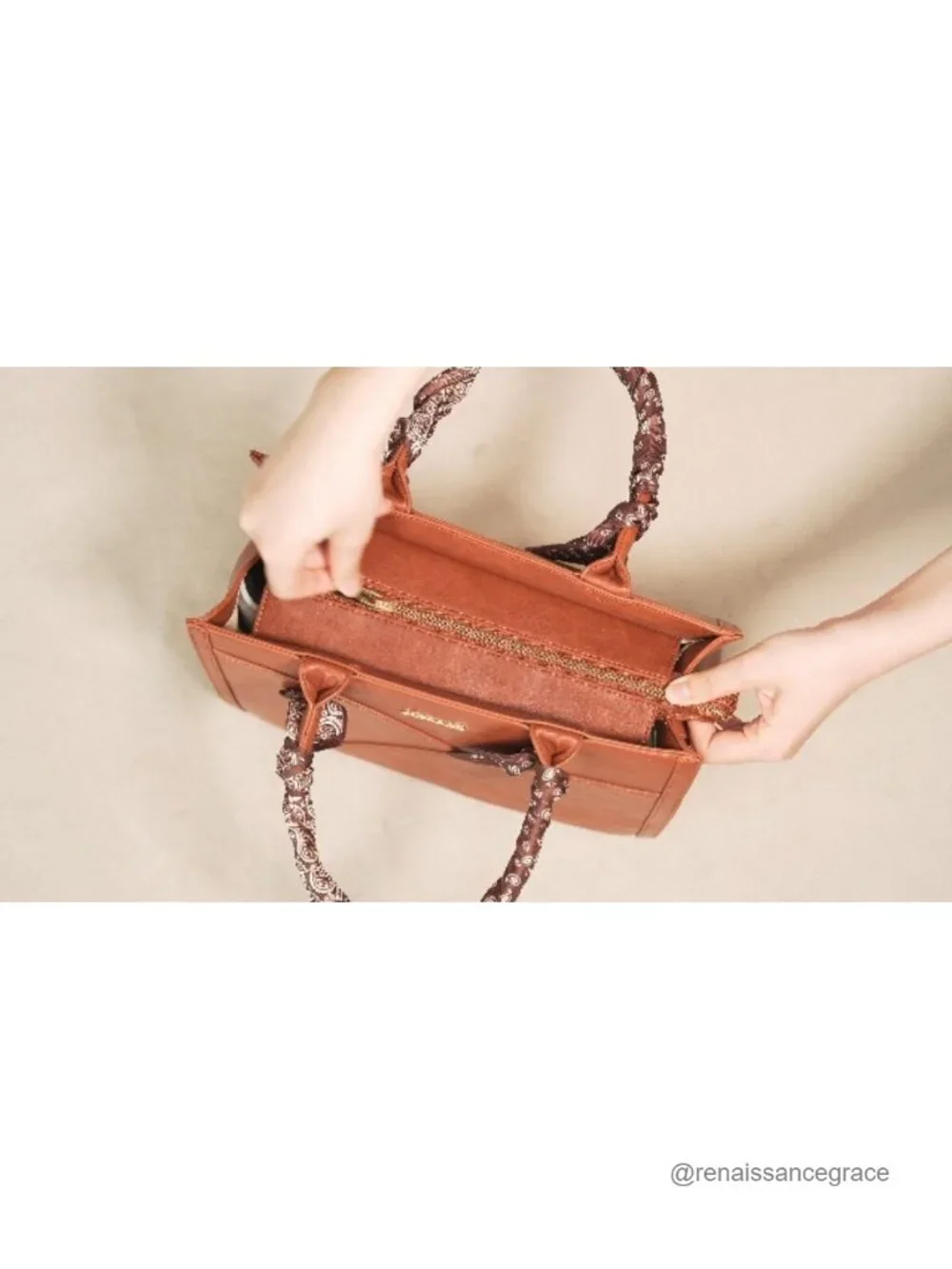 Waterproof PU Leather Tote Purse with Scarf, Satchel Top Handle Bag with Strap